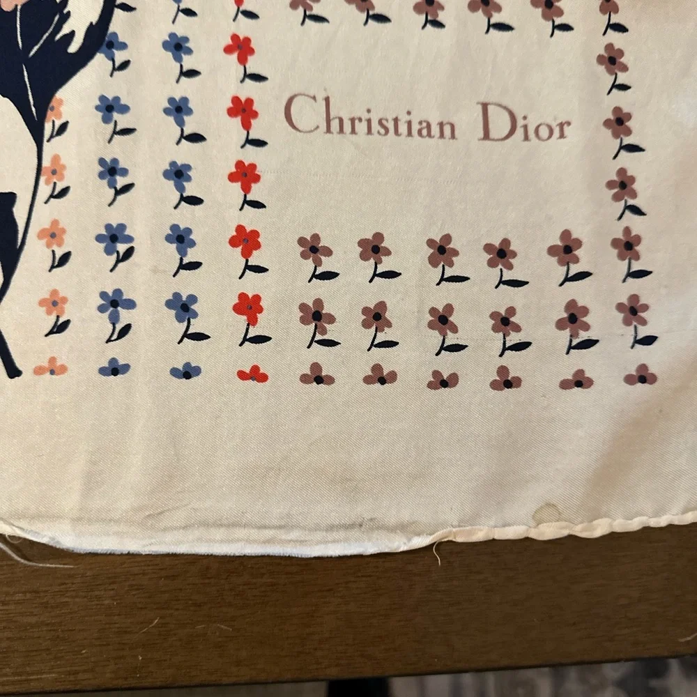 Vintage Christian Dior Silk Scarf